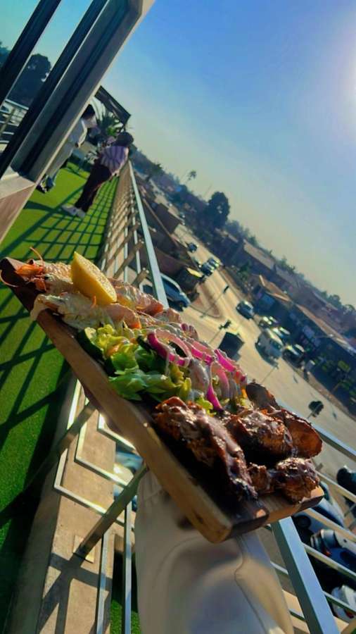 Seafood board on the rooftop