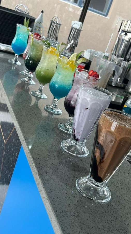 Full mocktail and milkshake lineup