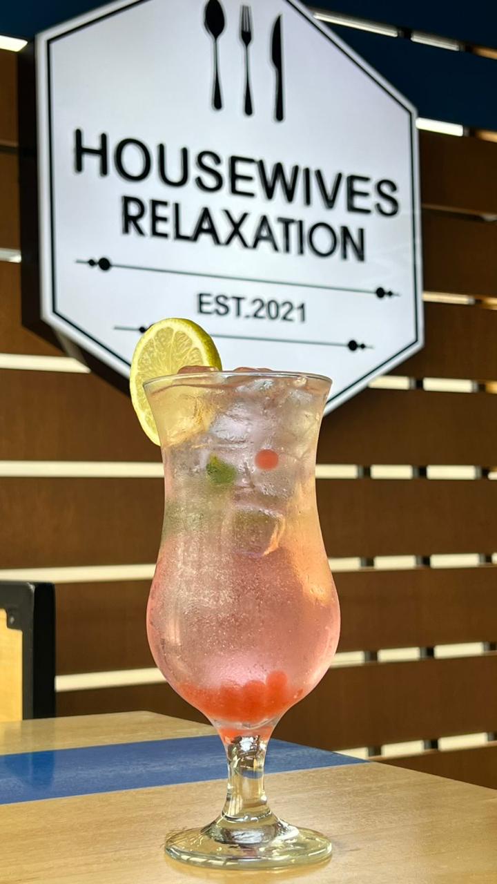 Pink mocktail HR sign background