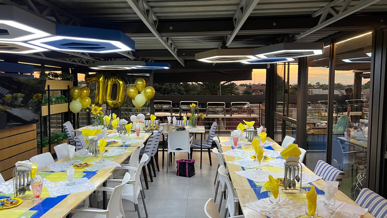 70th birthday setup — another angle